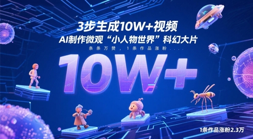 AI制作微观“小人物世界”科幻大片，条条万赞-AI创作学习-提示词应用-短视频玩法唐辛AI创作学习网