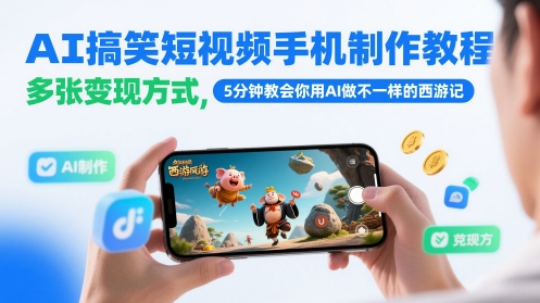 AI搞笑短视频手机制作教程：西游视频-AI创作学习-提示词应用-短视频玩法唐辛AI创作学习网