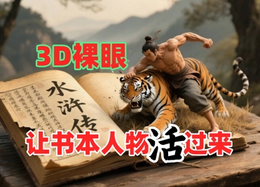 利用AI制作：书本人物裸眼3D视频，保姆级教程-AI创作学习-提示词应用-短视频玩法唐辛AI创作学习网