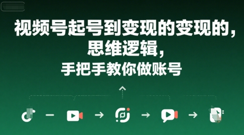 视频号：起号到变现的思维逻辑，手把手教你做账号【一个小时直播教学】-AI创作学习-提示词应用-短视频玩法唐辛AI创作学习网