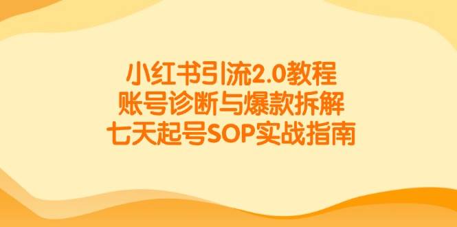 小红书引流2.0教程，系统讲解从账号搭建到爆款内容生产的全流程-AI创作学习-提示词应用-短视频玩法唐辛AI创作学习网