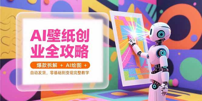 AI壁纸创业全攻略，爆款拆解+AI绘图+自动发货，零基础到变现完整教学+全套资料-AI创作学习-提示词应用-短视频玩法唐辛AI创作学习网