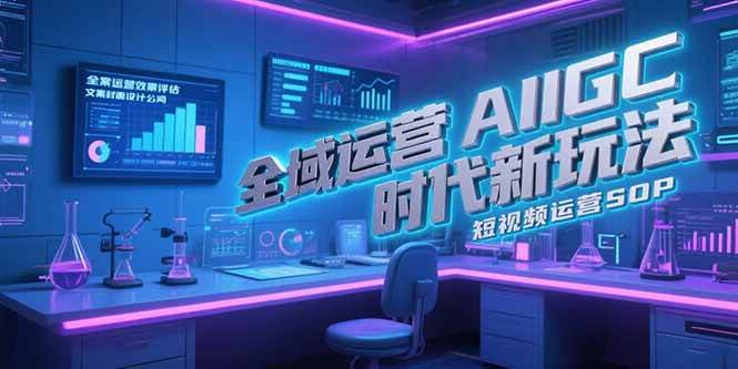 全域运营AIGC：操盘孵化IP打造，文案封面设计公式，短视频运营SOP-AI创作学习-提示词应用-短视频玩法唐辛AI创作学习网