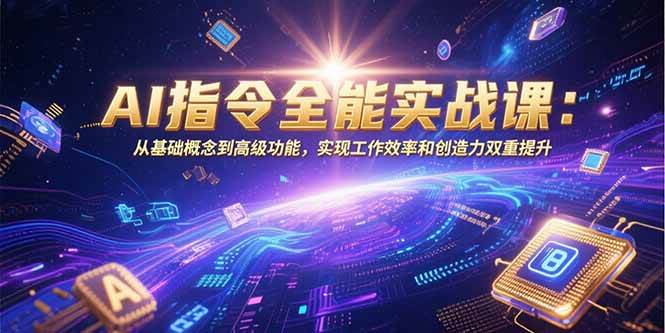 AI 指令全能实战课：从基础概念到高级功能全掌握，实现工作效率与创造力双重突破-AI创作学习-提示词应用-短视频玩法唐辛AI创作学习网