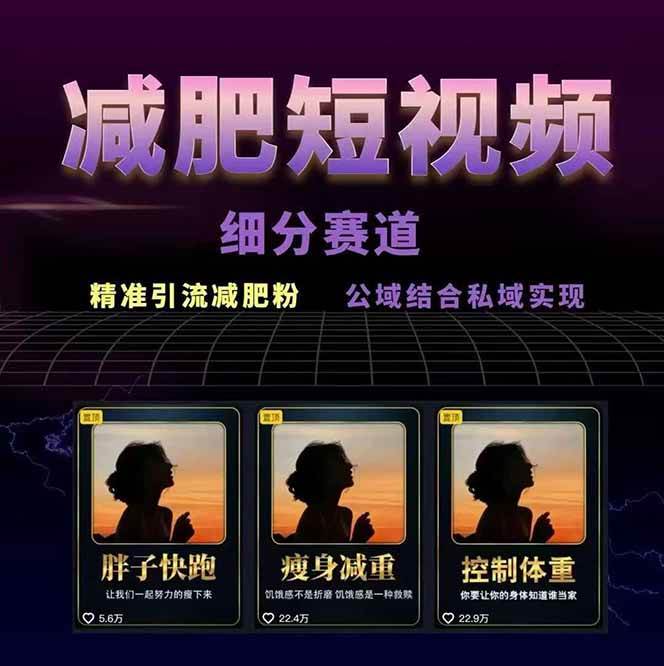 图片[2]-AI创作学习-提示词应用-短视频玩法减肥短视频运营课！教素材剪映，还讲引流变现，给内容模板超实用！-AI创作学习-提示词应用-短视频玩法唐辛AI创作学习网