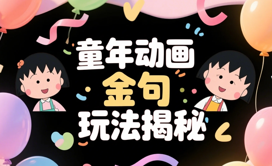 童年动画金句：月收过万+，每天2小时打造情怀号-AI创作学习-提示词应用-短视频玩法唐辛AI创作学习网