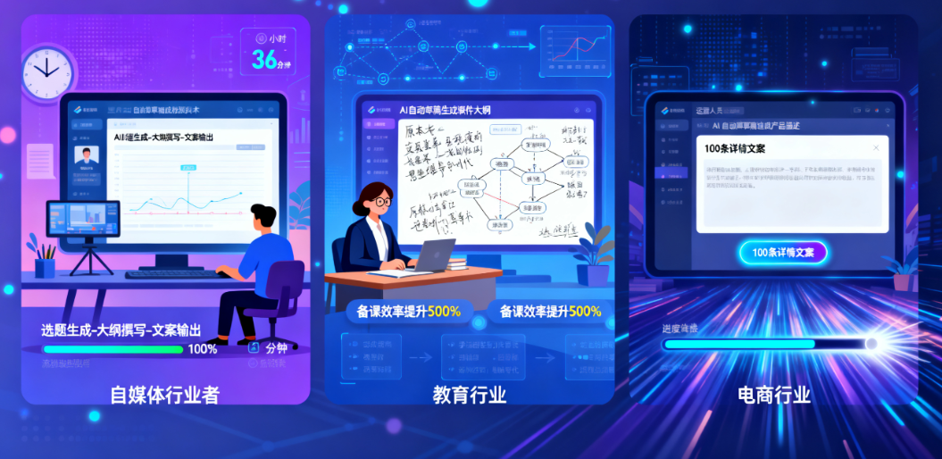 自动草稿AI设计实战：3大行业解决方案，效率提升500%自动草稿-AI创作学习-提示词应用-短视频玩法唐辛AI创作学习网
