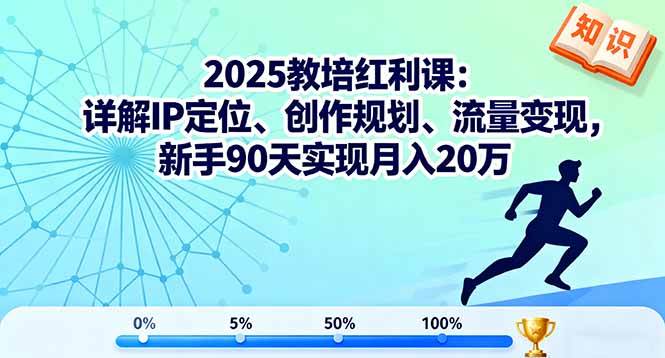 2025教培红利课：详解IP定位、创作规划、流量变现，新手90天实现月入20万-AI创作学习-提示词应用-短视频玩法唐辛AI创作学习网