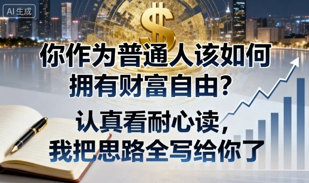 付费文章：你作为普通人该如何拥有财富自由？认真看耐心读，我把思路全写给你了-AI创作学习-提示词应用-短视频玩法唐辛AI创作学习网