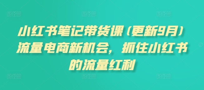25 年 9 月最新！小红书笔记带货课来了！拆解流量电商新机会，教你抓平台红利，上手就能带货赚钱，超省心！-AI创作学习-提示词应用-短视频玩法唐辛AI创作学习网