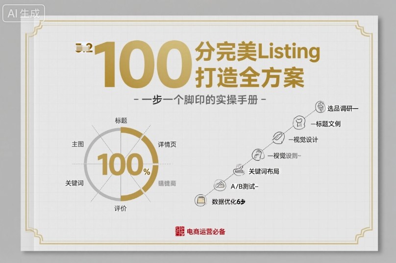 100分完美Listing打造全方案，想要完美listing必须是需要一步一个脚印的-AI创作学习-提示词应用-短视频玩法唐辛AI创作学习网
