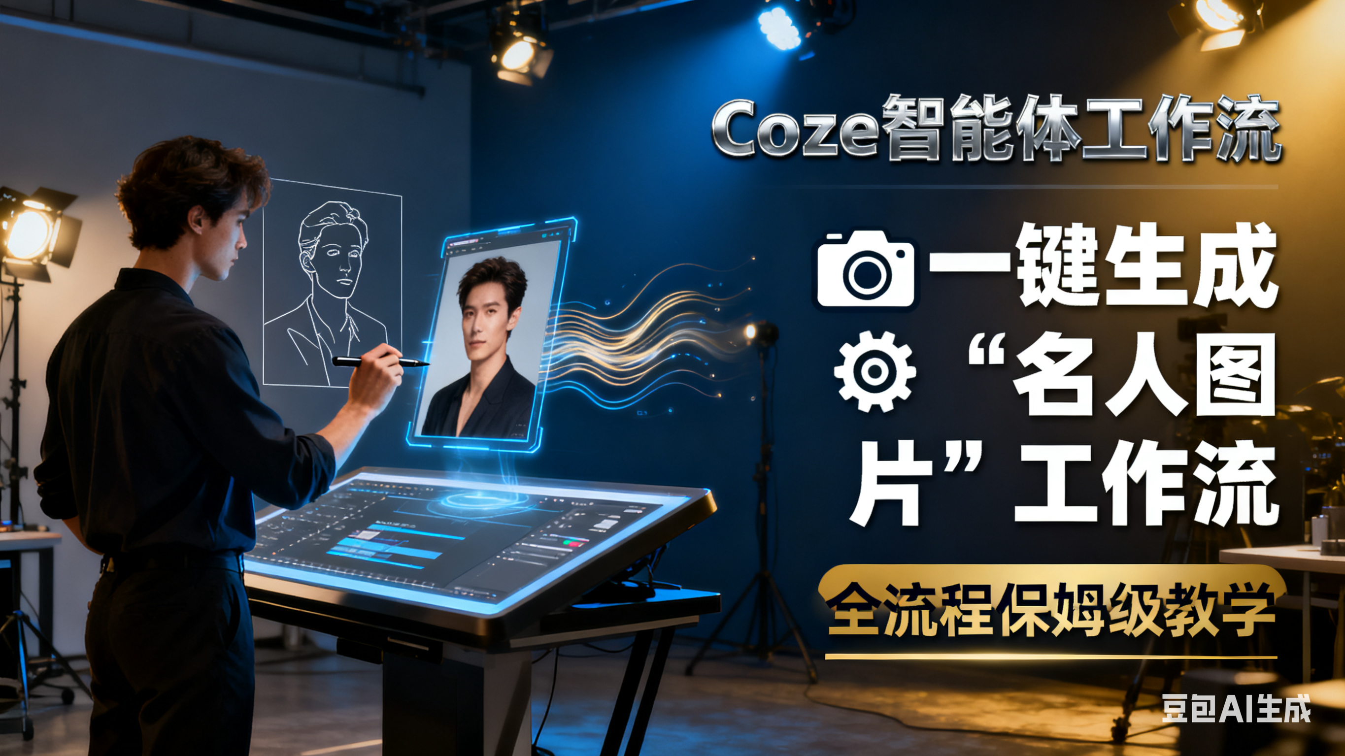 Coze智能体工作流一键生成“名人图片“工作流，全流程保姆级教学--AI创作学习-提示词应用-短视频玩法唐辛AI创作学习网