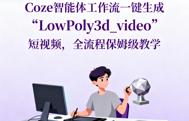 Coze智能体工作流一键生成“LowPoly3d_video“短视频，全流程保姆级教学-AI创作学习-提示词应用-短视频玩法唐辛AI创作学习网