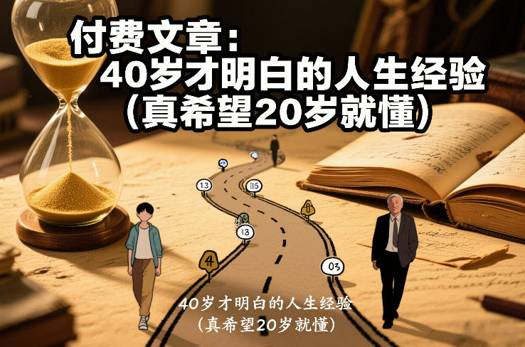付费文章：40岁才明白的人生经验（真希望20岁就懂-AI创作学习-提示词应用-短视频玩法唐辛AI创作学习网
