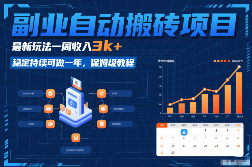 副业自动搬砖项目，最新玩法一周收入3k+，稳定持续可做一年，保姆级教程【揭秘】-AI创作学习-提示词应用-短视频玩法唐辛AI创作学习网